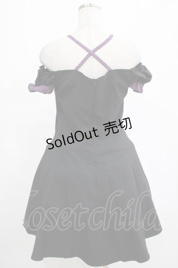 画像3: DARK IN LOVE / Harajuku purple cross sweet cool rebel dress M ブラック H-25-02-25-018-PU-OP-KB-ZY (3)