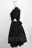 画像2: DARK IN LOVE / Alice in Wonderland contrast collar dress L ブラック H-25-02-25-024-PU-OP-KB-ZY (2)
