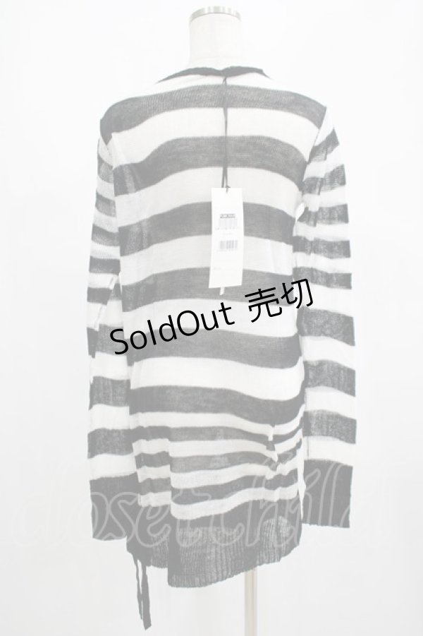 画像3: PUNK RAVE / Insanity striped sweater Free ホワイト H-25-02-26-057-PU-TO-KB-ZH (3)