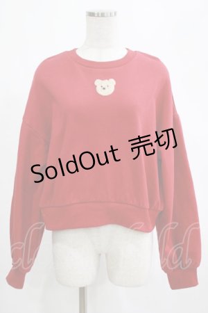 画像: merry jenny / ちいさいくまさんスウェット F レッド H-25-02-26-058-LO-TO-KB-ZH