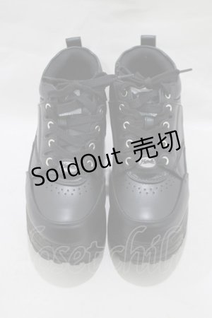 画像: YOSUKE / 厚底スニーカー 23.0 ブラック H-25-02-26-071-PU-SH-KB-ZH