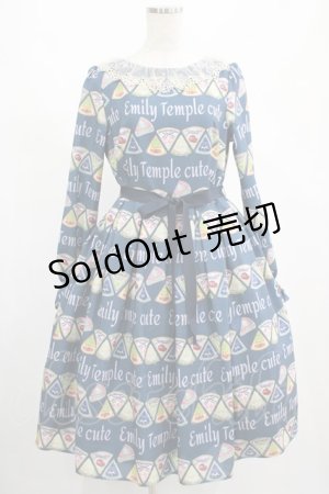 画像: Emily Temple cute / パッケージチーズワンピース  ネイビー H-25-02-26-012-ET-OP-KB-ZH