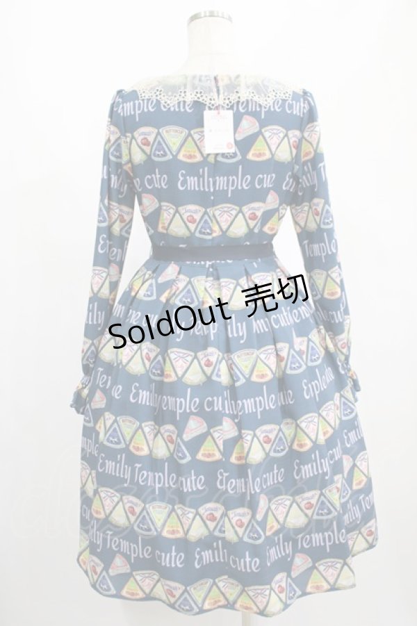 画像3: Emily Temple cute / パッケージチーズワンピース  ネイビー H-25-02-26-012-ET-OP-KB-ZH (3)