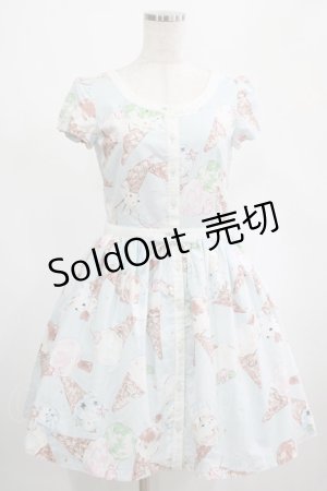画像: MILK / ICE CREAMドレス  ミントソーダプリント H-25-02-26-020-ML-OP-KB-ZH