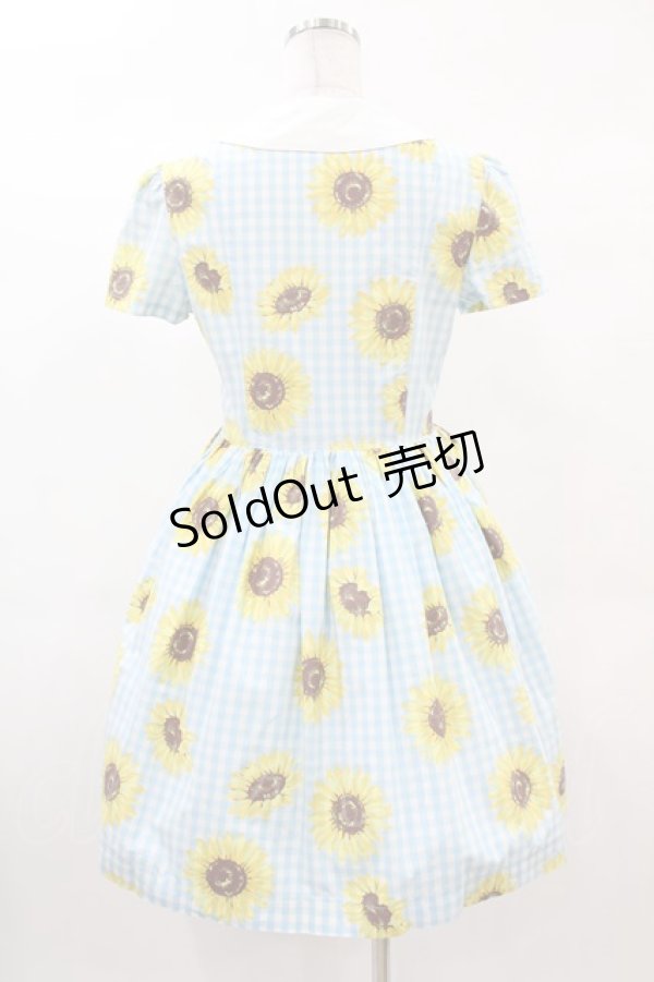画像2: MILK / Summerフラワーワンピース  サックスギンガム H-25-02-27-1036-ML-OP-NS-ZH (2)