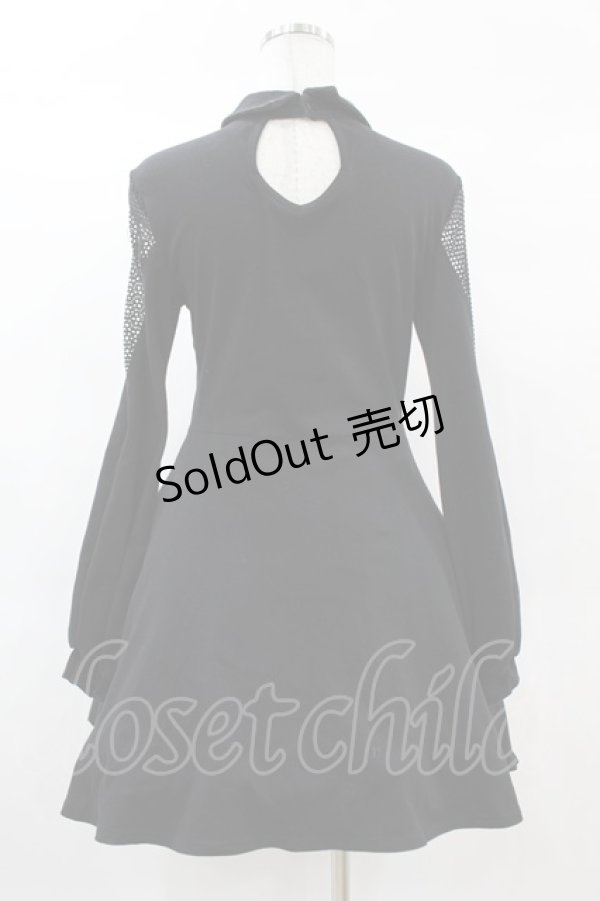 画像2: DARK IN LOVE / Voodoo Doll with mesh inserts Mini dress M ブラック H-25-02-27-1037-PU-OP-KB-ZH (2)