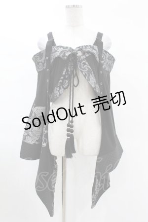 画像: Qutie Frash / オフショル着物ボレロ FREE 黒 H-25-02-27-1008-QU-TO-KB-ZH