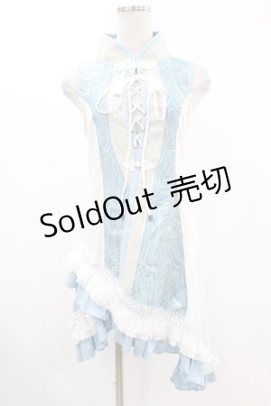 画像: Qutie Frash / 胸あきチャイナチュニック FREE 青 H-25-02-27-1012-QU-TO-KB-ZH