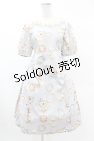 画像: Leur Getter / Rabbit Pearl袖付ワンピース M サックス H-25-02-27-1019-LU-OP-KB-ZH