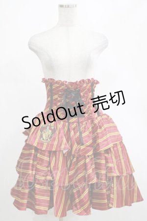 画像: ATELIER PIERROT / ハリー・ポッター フリルコルセットスカート  グリフィンドール（レッド） H-25-02-27-003-EL-SK-KB-ZH
