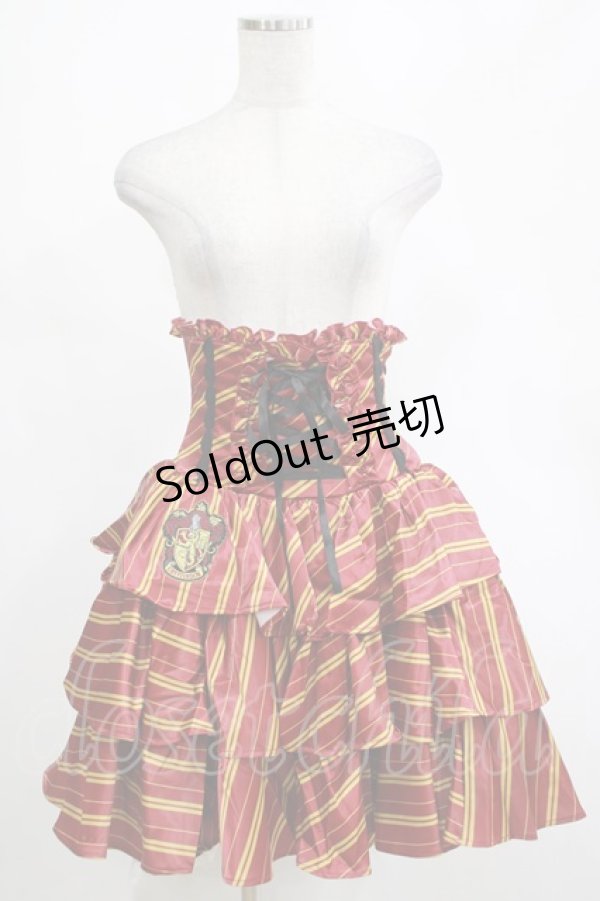 画像1: ATELIER PIERROT / ハリー・ポッター フリルコルセットスカート  グリフィンドール（レッド） H-25-02-27-003-EL-SK-KB-ZH (1)