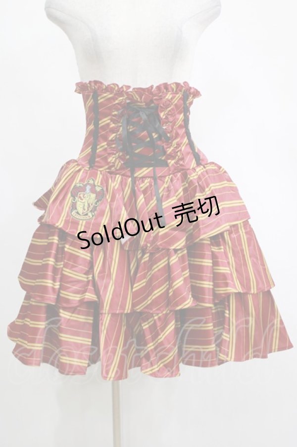 画像2: ATELIER PIERROT / ハリー・ポッター フリルコルセットスカート  グリフィンドール（レッド） H-25-02-27-003-EL-SK-KB-ZH (2)