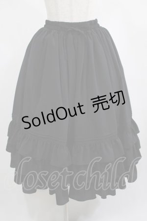 画像: metamorphose / ピンタックフリルスカート(ミディアム丈) Free ブラック H-25-02-28-023-ME-SK-NS-ZH