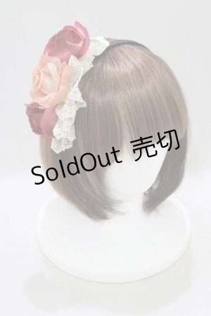 画像: Innocent World / 3つのハ ラとレースのカチューシャ  ワイン H-25-02-28-044-IW-AC-NS-ZH