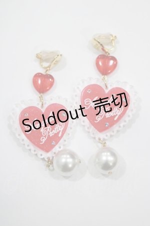 画像: Angelic Pretty / Sprinkle Heartイヤリング  レッド H-25-02-28-048-AP-AC-NS-ZH