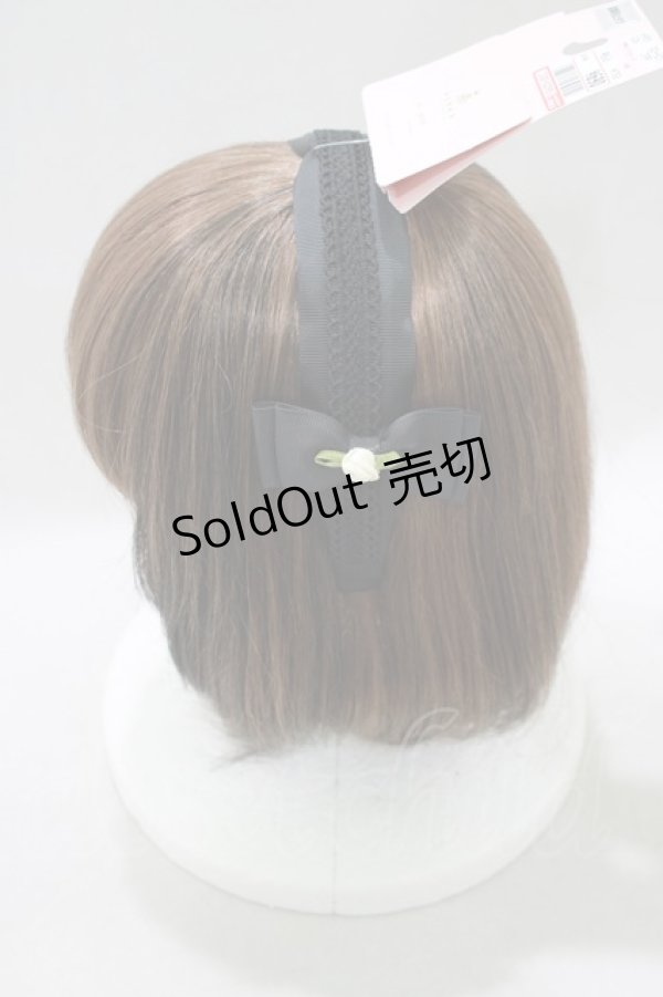 画像2: m petit by misako / AM*NIフラワーカチューシャ  ブラック H-25-02-28-055-LO-AC-NS-ZH (2)
