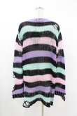 画像2: KILL STAR / Pastel Punk Knit Sweater M 黒×ピンク×パープル×ミント H-25-02-28-1050-SL-TO-KB-ZH (2)