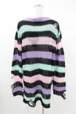画像2: KILL STAR / Pastel Punk Knit Sweater M 黒×ピンク×パープル×ミント H-25-02-28-1051-SL-TO-KB-ZH (2)