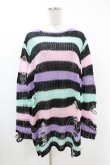 画像1: KILL STAR / Pastel Punk Knit Sweater M 黒×ピンク×パープル×ミント H-25-02-28-1055-SL-TO-KB-ZH (1)