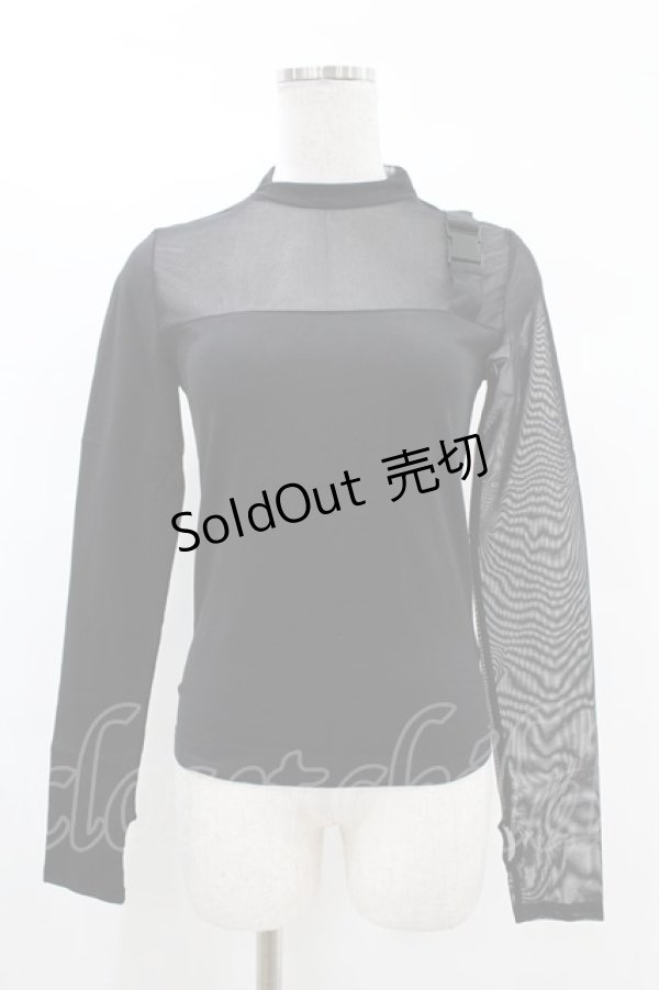 画像1: KILL STAR / Dark Reality Mesh Top XS ブラック H-25-02-28-1006-SL-TO-KB-ZS (1)