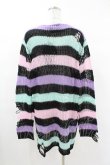 画像2: KILL STAR / Pastel Punk Knit Sweater M 黒×ピンク×パープル×ミント H-25-02-28-1055-SL-TO-KB-ZH (2)