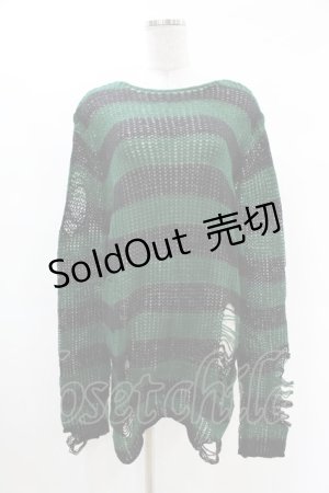 画像: KILL STAR / Absinthe Knit Sweater S グリーン H-25-02-28-1012-SL-TO-KB-ZS