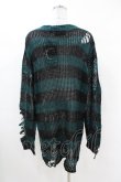 画像2: KILL STAR / Sea Punk Knit Sweater M ブルーグリーン H-25-02-28-1015-SL-TO-KB-ZI (2)