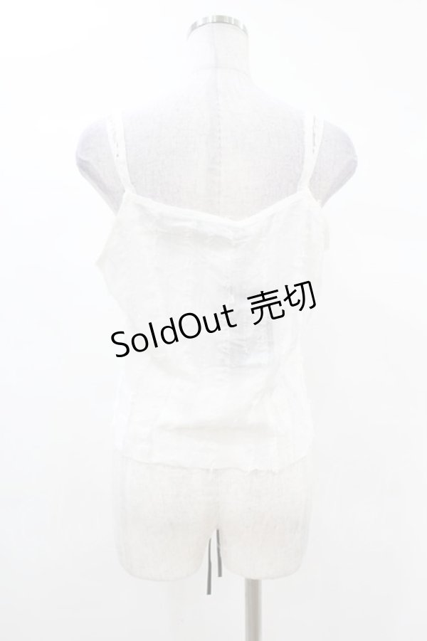 画像2: DARK IN LOVE / Punk decadent hole white sleeveless crop top L ホワイト H-25-02-28-1002-PU-TO-KB-ZH (2)