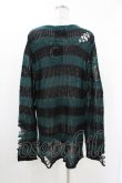 画像2: KILL STAR / Sea Punk Knit Sweater S ブルーグリーン H-25-02-28-1021-SL-TO-KB-ZH (2)