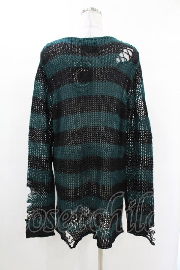 画像2: KILL STAR / Sea Punk Knit Sweater S ブルーグリーン H-25-02-28-1021-SL-TO-KB-ZH (2)
