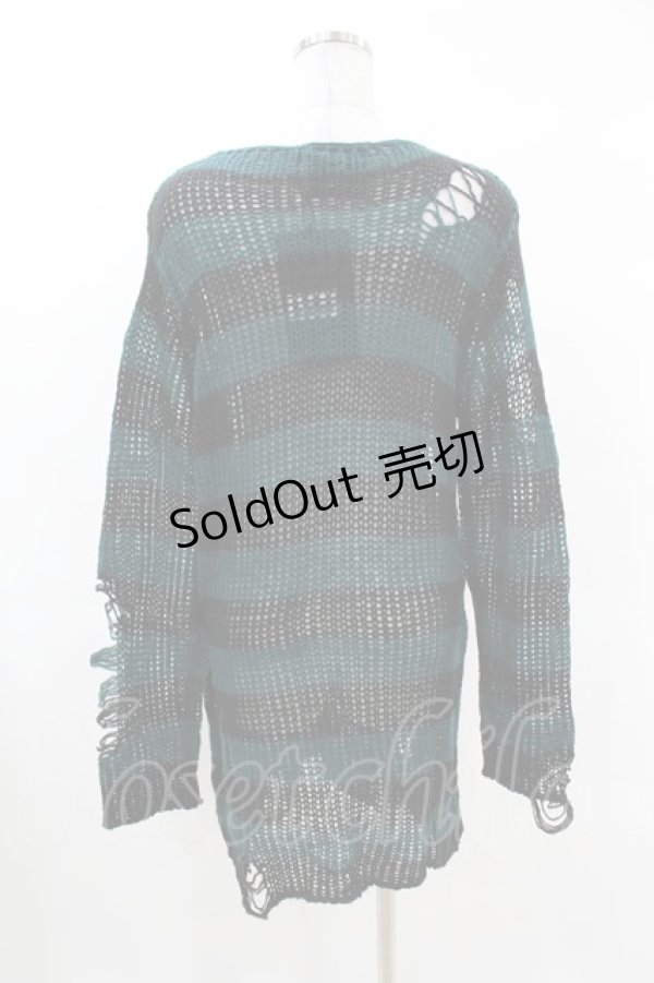 画像2: KILL STAR / Sea Punk Knit Sweater XS ブルーグリーン H-25-02-28-1023-SL-TO-KB-ZH (2)