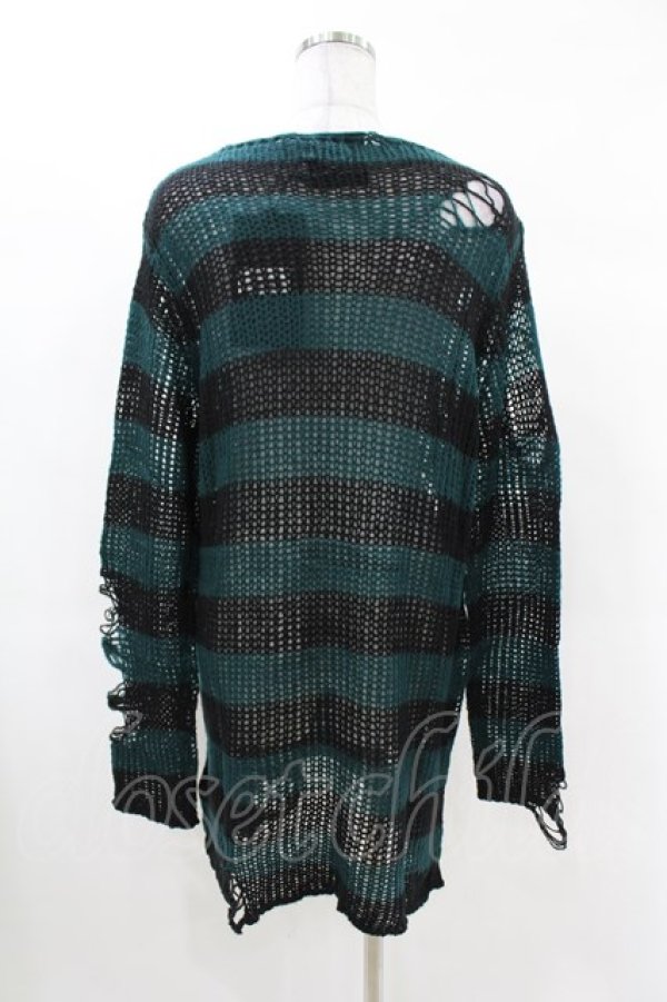 画像2: KILL STAR / Sea Punk Knit Sweater XS ブルーグリーン H-25-02-28-1028-SL-TO-KB-ZY (2)