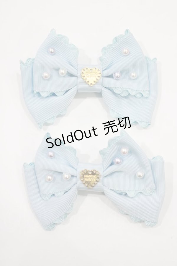 画像1: Angelic Pretty / カラフルパールリボンクリップSet  サックス H-25-02-28-071-AP-AC-NS-ZH (1)