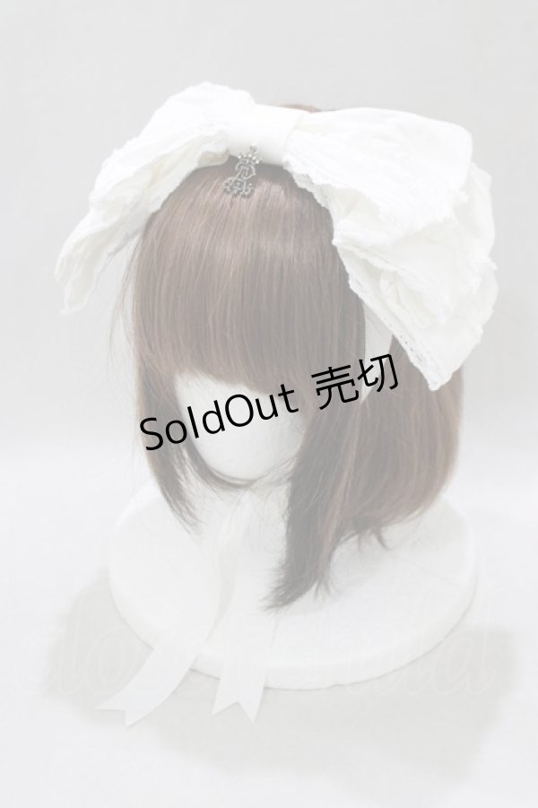 画像1: ALICE and the PIRATES / Dolly Ribbonヘッドドレス  オフ H-25-02-28-075-PA-AC-NS-ZH (1)