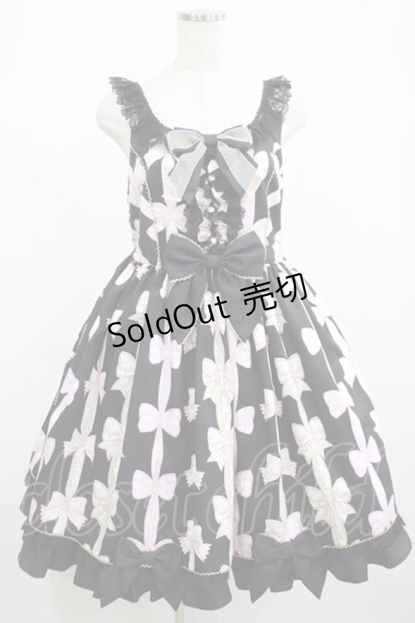画像1: Angelic Pretty / Jewelry Ribbon Princessジャンパースカート Free ブラック H-25-02-28-007-AP-OP-NS-ZH (1)
