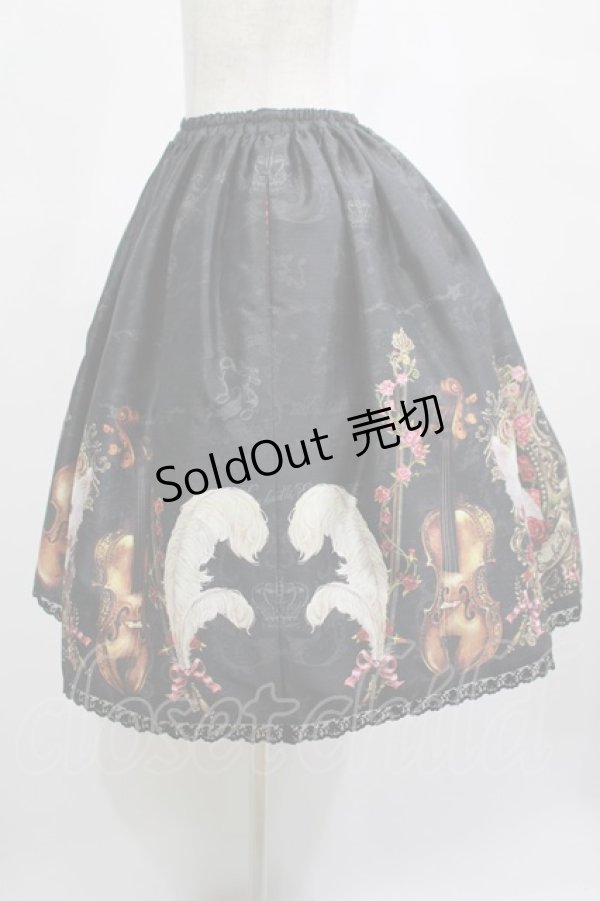 画像2: Enchantlic Enchantilly / 猫の王女さまの音楽会〜ヴァイオリン〜 スカート Free ブラック H-25-02-28-021-LO-SK-NS-ZH (2)