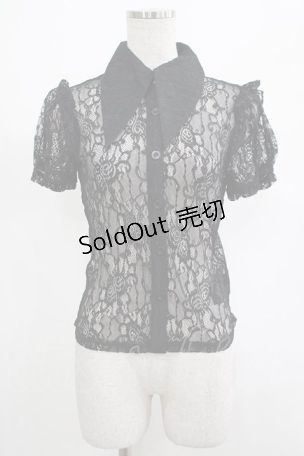 画像1: KILL STAR / Vexina Lace Collar Blouse XS ブラック H-25-03-01-034-SL-BL-KB-ZH (1)