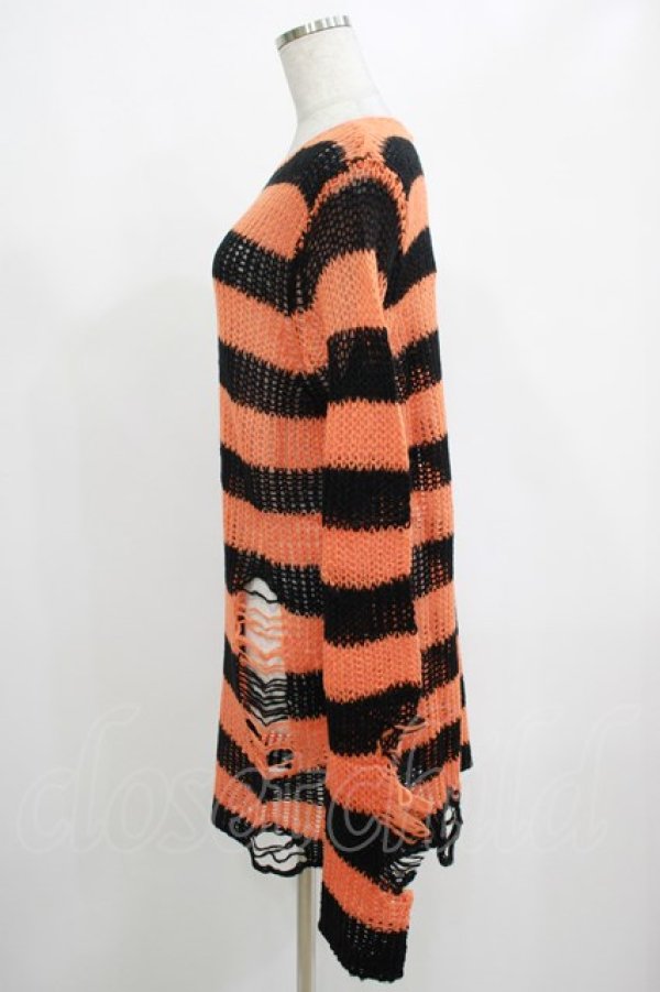 画像2: KILL STAR / Pumpkin Knit Sweater XS オレンジ H-25-03-01-048-SL-TO-KB-ZY (2)