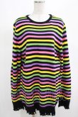 画像1: KILL STAR / Rainbow Warrior Knit Sweater S 黒×レインボー H-25-03-01-050-SL-TO-KB-ZI (1)