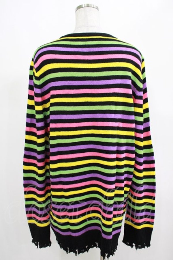 画像3: KILL STAR / Rainbow Warrior Knit Sweater S 黒×レインボー H-25-03-01-050-SL-TO-KB-ZI (3)