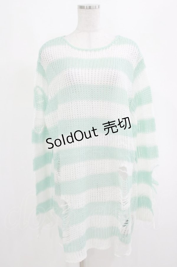 画像1: KILL STAR / Peppermint knit Sweater L ミント H-25-03-01-053-SL-TO-KB-ZH (1)