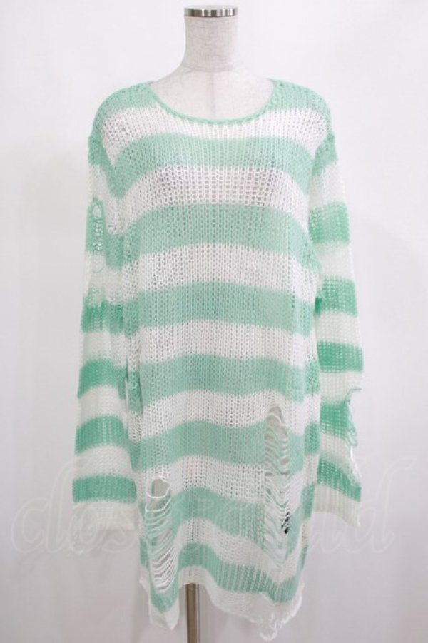 画像1: KILL STAR / Peppermint knit Sweater L ミント H-25-03-01-057-SL-TO-KB-ZH (1)