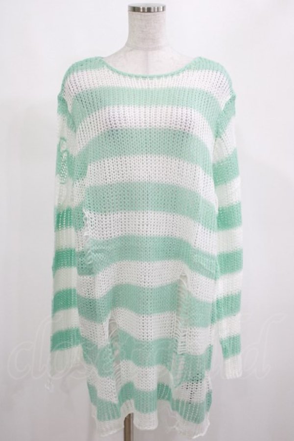 画像1: KILL STAR / Peppermint knit Sweater L ミント H-25-03-01-061-SL-TO-KB-ZH (1)