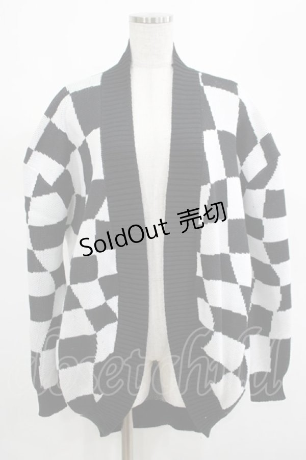 画像1: KILL STAR / Your Move Cardigan XS 黒×白 H-25-03-01-062-SL-TO-KB-ZH (1)