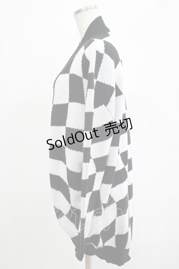 画像2: KILL STAR / Your Move Cardigan XS 黒×白 H-25-03-01-062-SL-TO-KB-ZH (2)