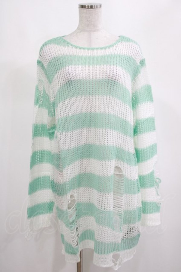 画像1: KILL STAR / Peppermint knit Sweater L ミント H-25-03-01-063-SL-TO-KB-ZH (1)