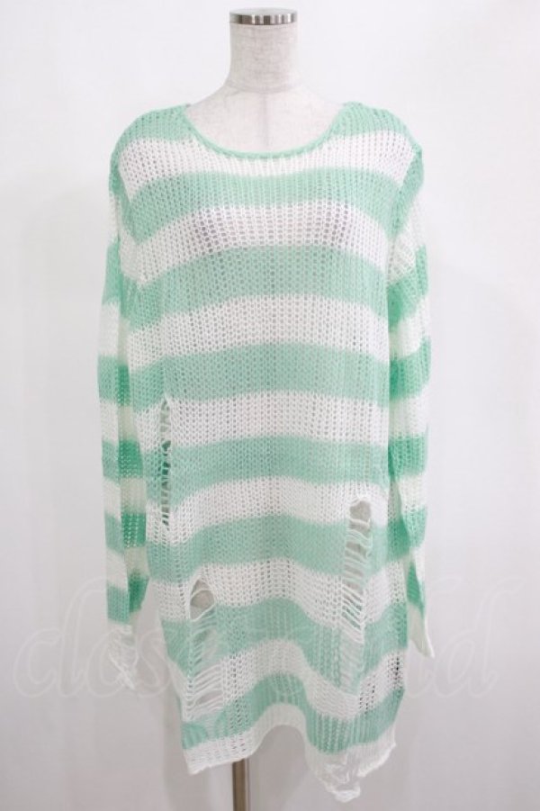 画像1: KILL STAR / Peppermint knit Sweater L ミント H-25-03-01-065-SL-TO-KB-ZI (1)