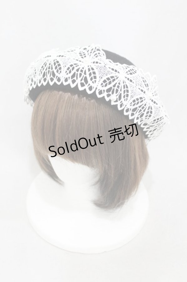 画像1: m petit by misako / AMレースBベレー  ブラック H-25-03-01-1005-LO-AC-NS-ZH (1)