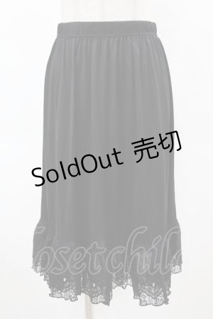 画像: axes femme / レース重ねペチスカート M ブラック H-25-03-01-1043-AX-SK-NS-ZH