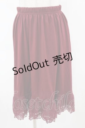 画像: axes femme / レース重ねペチスカート M ボルドー H-25-03-01-1044-AX-SK-NS-ZH
